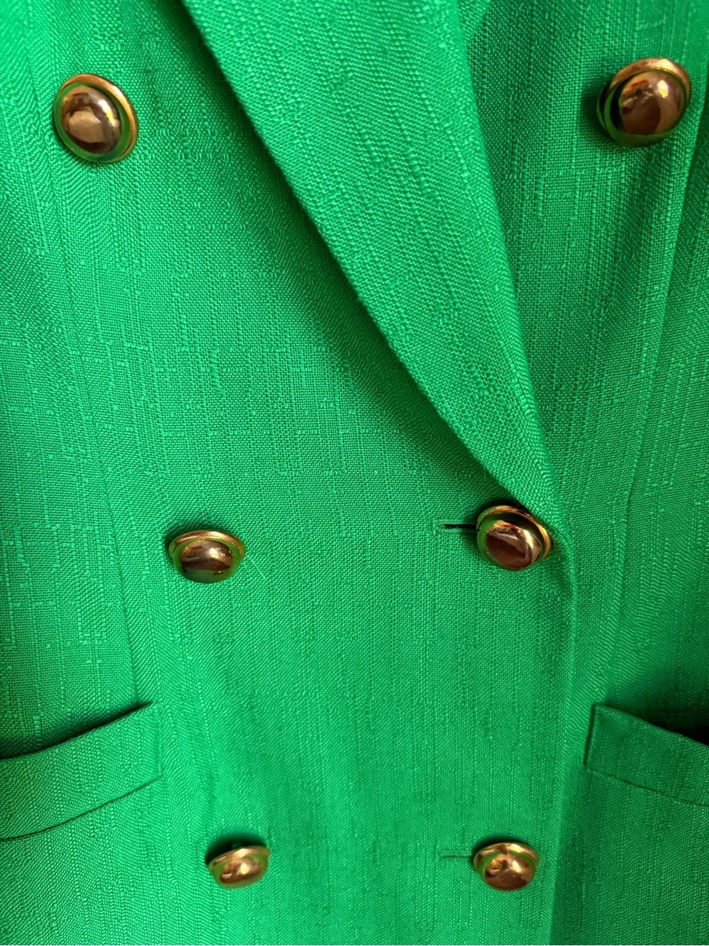 Kasper Emerald Green Double-Breasted Short Sleeve Blazer Dress size 8. Like new. - Picture 3 of 10